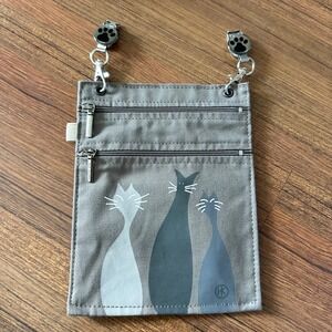 Hip Klip EMF Lined Cell Pocket Waist Pouch Taupe Canvas Cat Bag RFID Protection